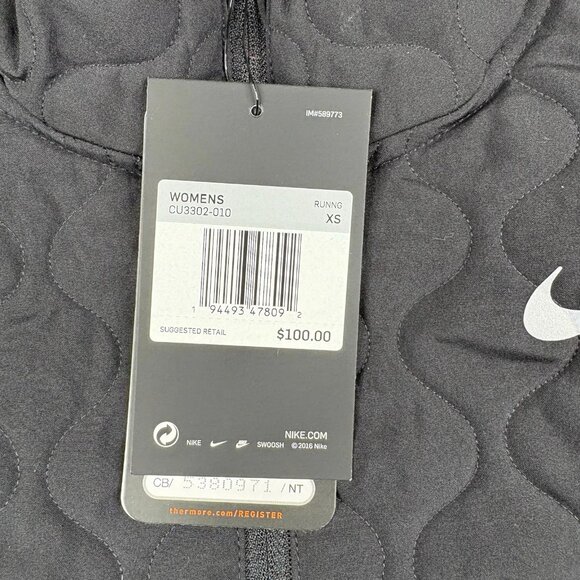 Nike Aerolayer Womens Running Gilet Vest Size XS Black Padded Pockets NEW - Picture 3 of 12